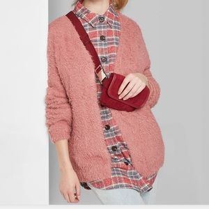 Women’s Long Sleeve Open-Front Fuzzy Cardigan